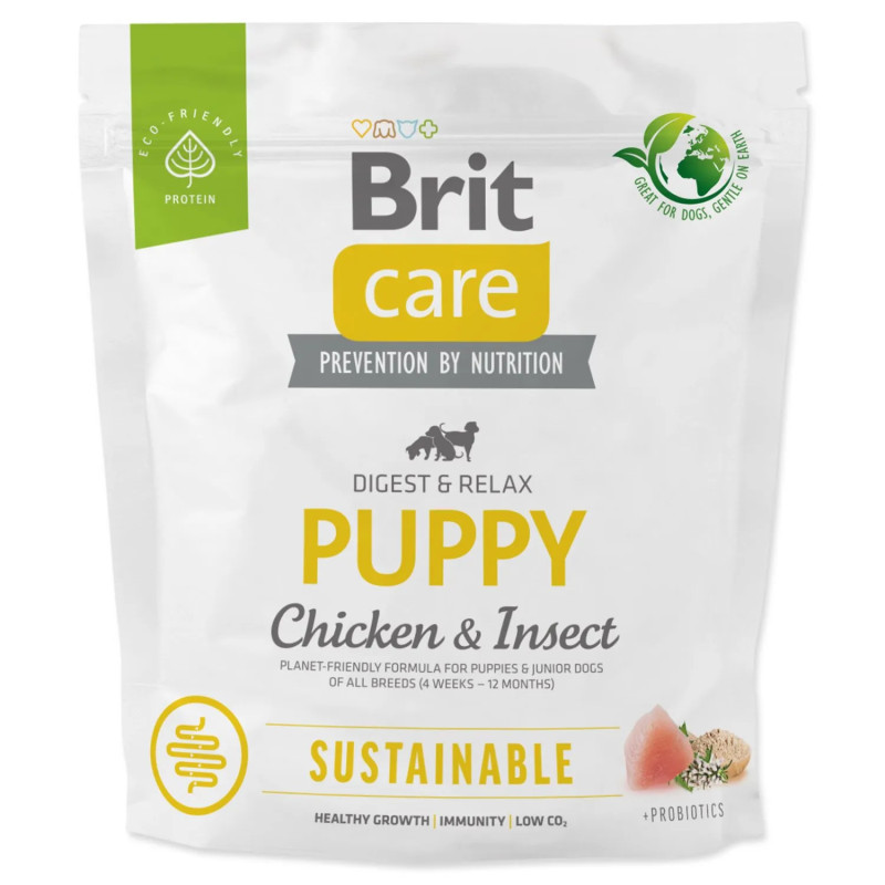 Hrana za pse Brit Care Dog Sustainable Puppy Piščanec & Insekti 1 kg