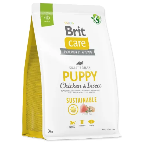 Hrana Brit Care Dog Sustainable Puppy Piščanec in žuželke 3kg