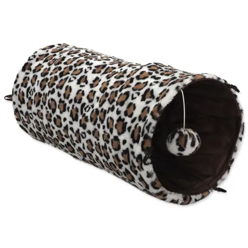 Tunel Magic Cat, plišast, šuščeč, vzorec leopard 50x24cm