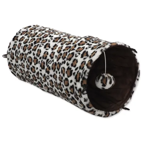 Tunel Magic Cat, plišast, šuščeč, vzorec leopard 50x24cm