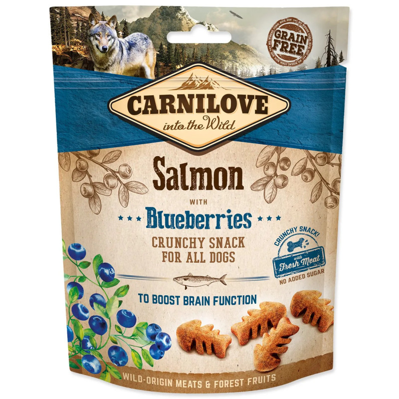 Poslastica Carnilove Dog Crunchy Snack losos z borovnicami 200 g