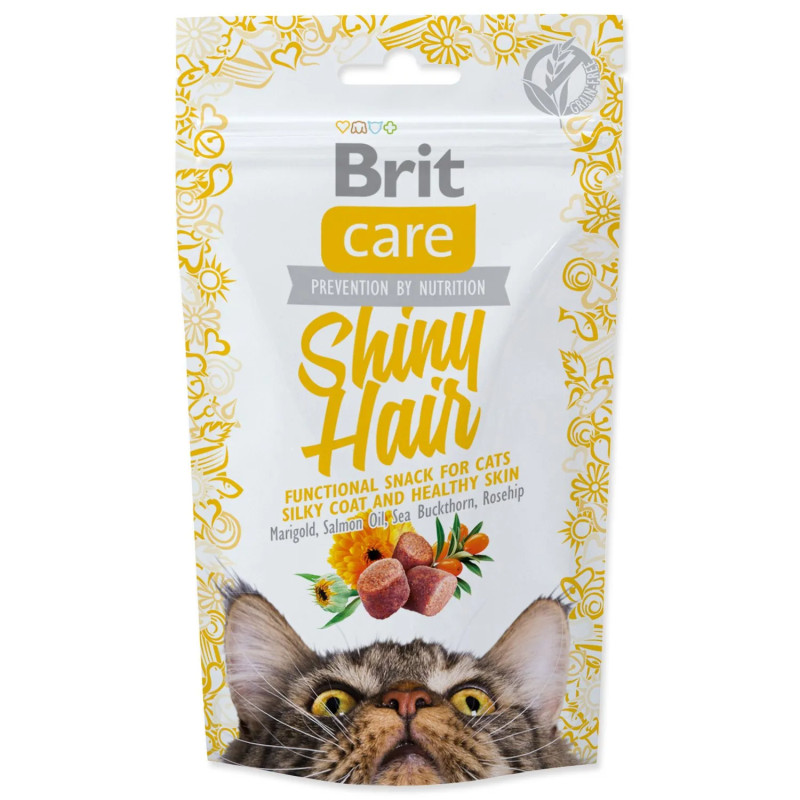 Poslastica Brit Care Cat Snack Shiny Hair 50 g