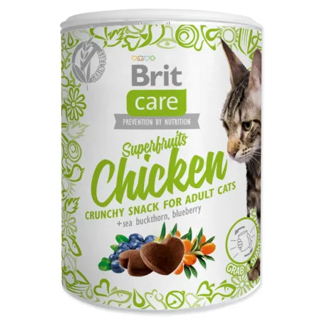 Posladek Brit Care Cat Snack Superfruits piščanec 100 g