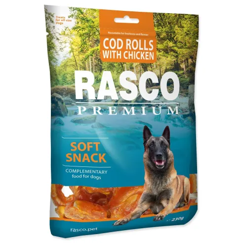Poslastica Rasco Premium: trska obložena s piščančjim mesom, rolke 230 g