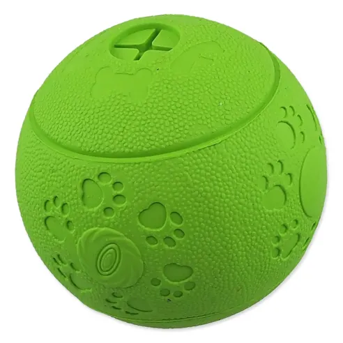 Igrača Dog Fantasy žoga za priboljške zelena 6 cm