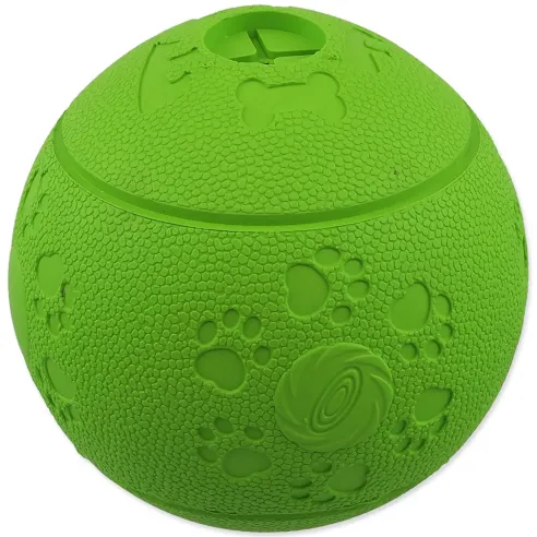 Igrača Dog Fantasy žoga za priboljške zelena 11 cm