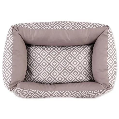 Pasji ležalnik Dog Fantasy Sofa etno rjav 65x50x18cm