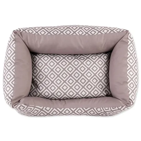 Pasji ležalnik Dog Fantasy Sofa etno rjav 65x50x18cm