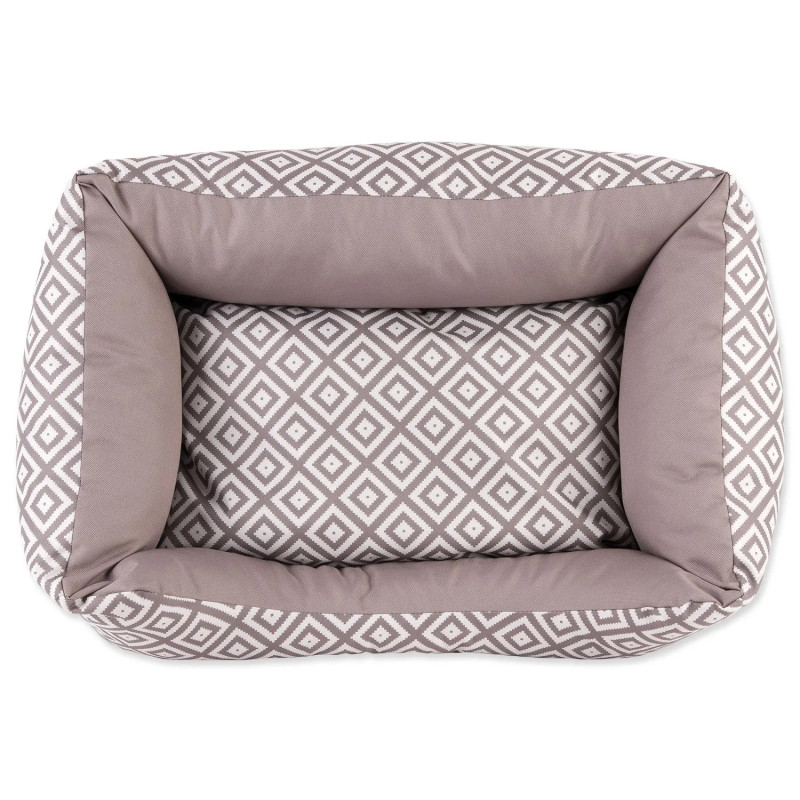 Pasji ležalnik Dog Fantasy Sofa etno rjav 65x50x18cm