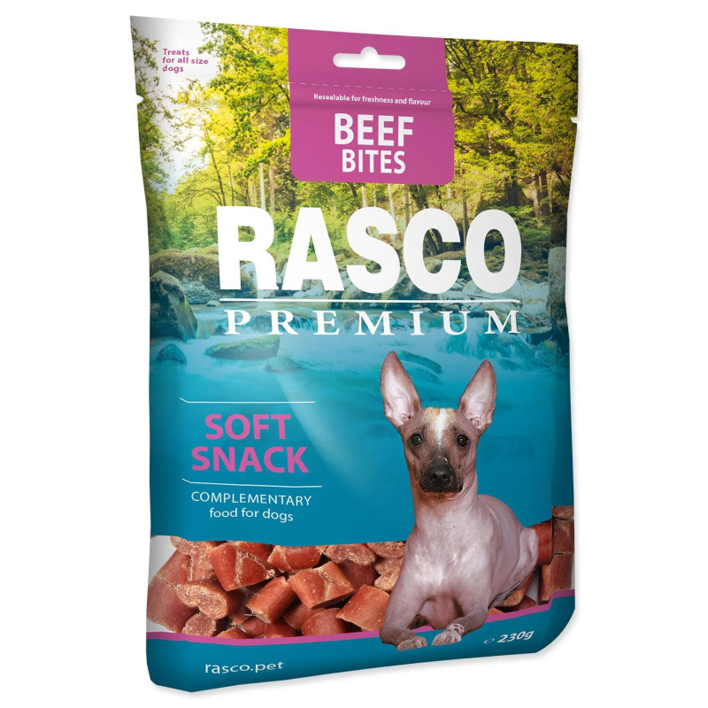 Poslastica Rasco Premium goveji koščki 230 g