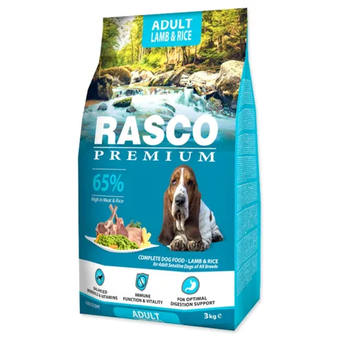 Rasco Premium za odrasle jagnjetina z rižjo 3kg