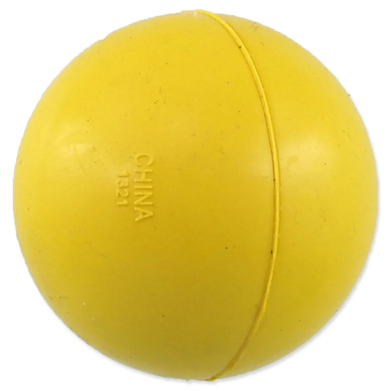 Igrača Dog Fantasy trda rumena žoga 5cm