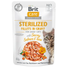 Vrečka Brit Care Cat Sterilized losos in tuna, fileti v omaki 85g