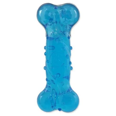 Igrača Dog Fantasy STRONG kost z vonjem po slanini modra 12,5 cm