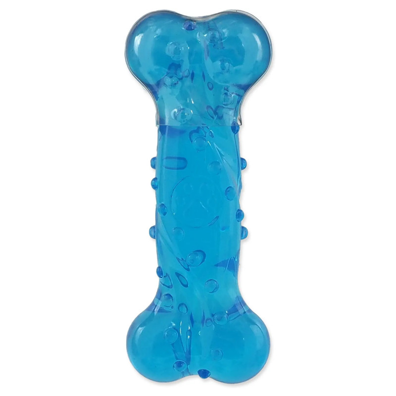 Igrača Dog Fantasy STRONG kost z vonjem po slanini modra 12,5 cm