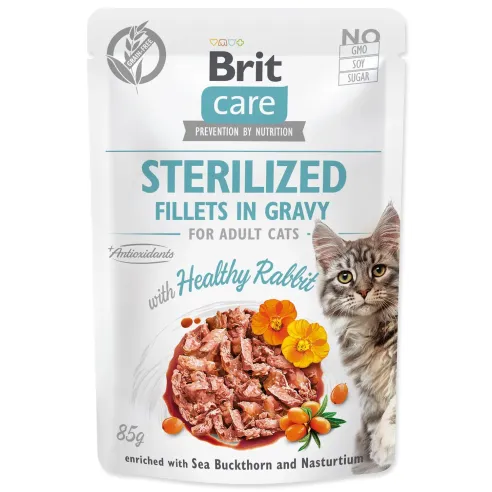 Brit Care cat Sterilised Fillets in Gravy with Healthy Rabbit 85 g