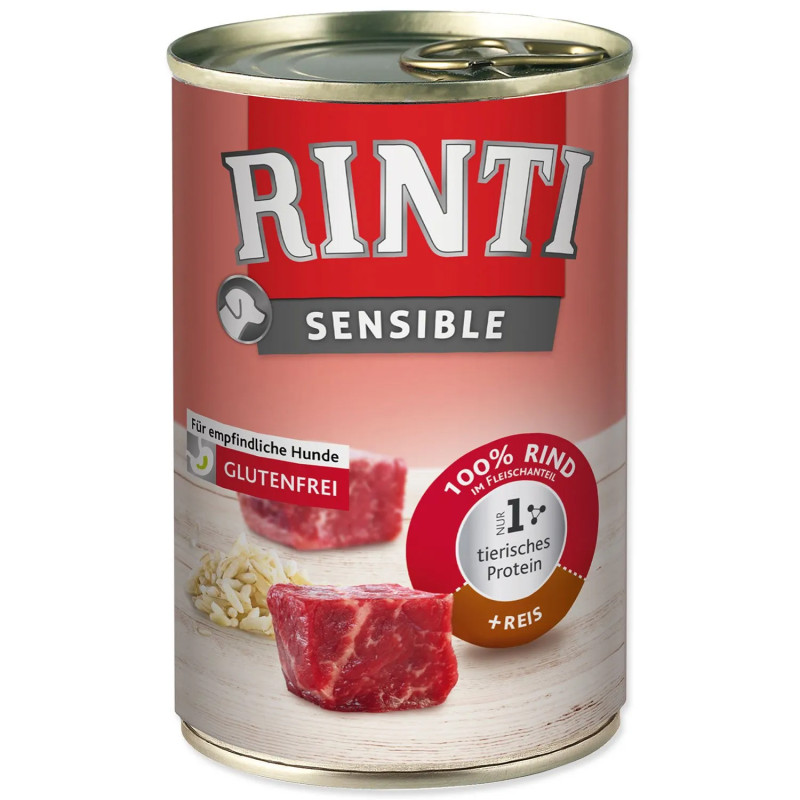 Konzerva Rinti sensible Adult goveje in riž 400g