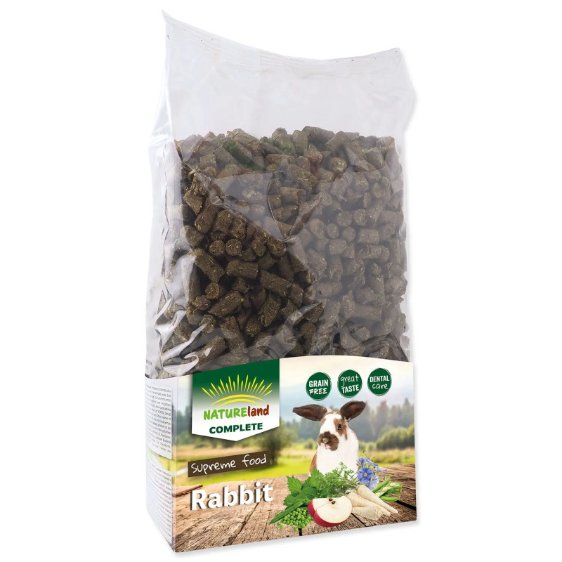 Hrana Nature Land Complete za zajce in pritlikave zajce, peleti 1,7kg