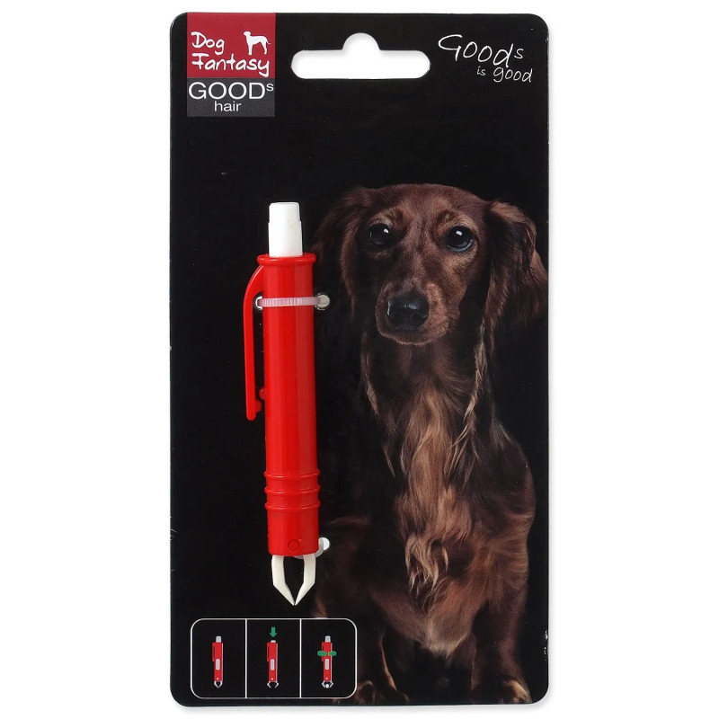 Pinceta Dog Fantasy za klope, plastična, 9 cm