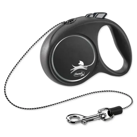 Povodec Flexi Black Design lanko XS črni 3m