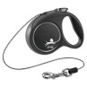 Povodec Flexi Black Design lanko XS črni 3m