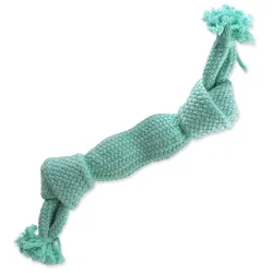 Igrača Dog Fantasy, vozel s piščalko, modra, 2 vozla, 35 cm