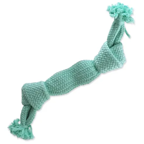 Igrača Dog Fantasy, vozel s piščalko, modra, 2 vozla, 35 cm