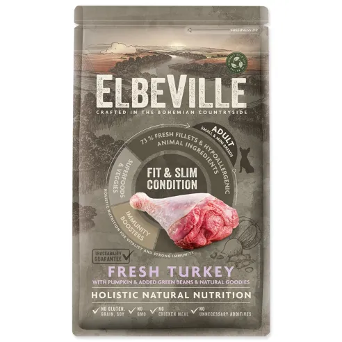 Hrana ELBEVILLE za odrasle Mini Fit and Slim Condition Fresh Turkey 1,4kg