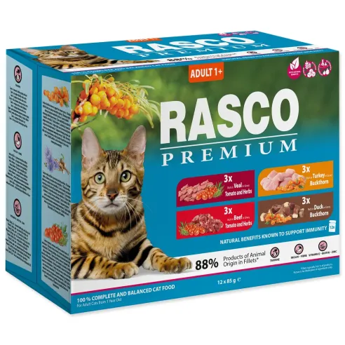Vrečka Rasco Premium Adult Multi 12x85g