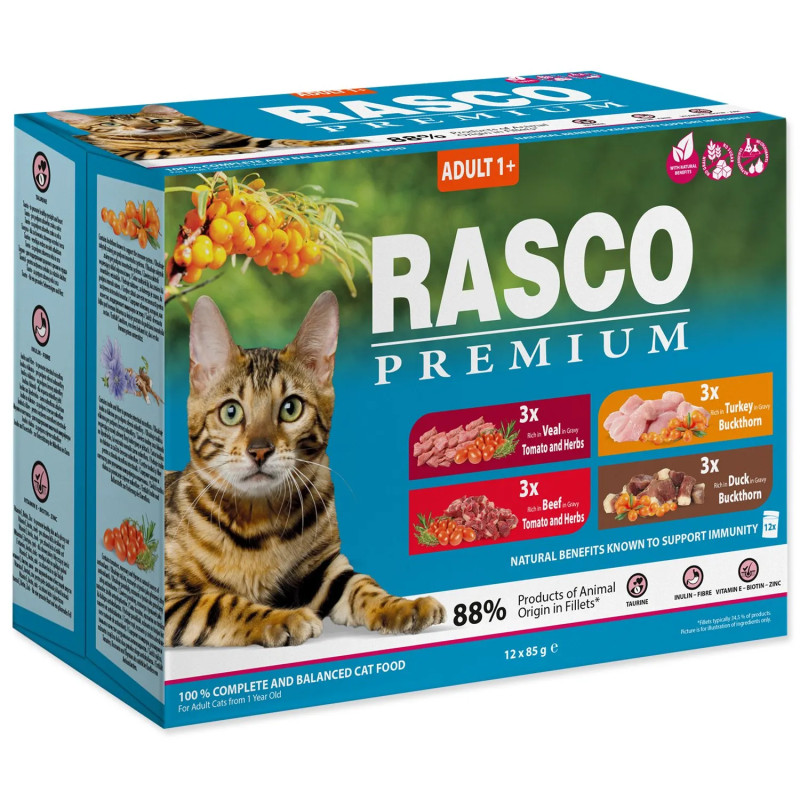 Vrečka Rasco Premium Adult Multi 12x85g