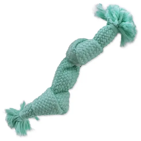 Igrača Dog Fantasy vozel s piščalko modra 2 vozli 22 cm