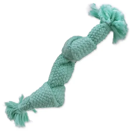 Igrača Dog Fantasy vozel s piščalko modra 2 vozli 22 cm