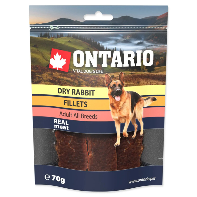 Poslastica Ontario zajec, sušeni rezini 70 g