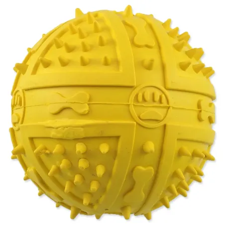 Igrača Dog Fantasy krogla z bodicami s piščalko, mešanica barv, 9 cm