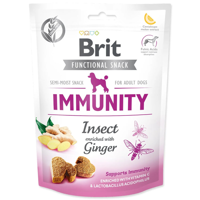 Prigrizek Brit Care Dog Functional Snack Immunity z žuželkami in ingverjem 150g