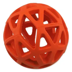 Igrača Dog Fantasy luknjasta žoga 7 cm, oranžna