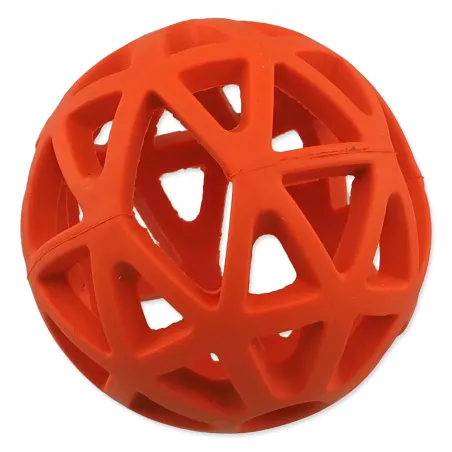 Igrača Dog Fantasy luknjasta žoga 7 cm, oranžna