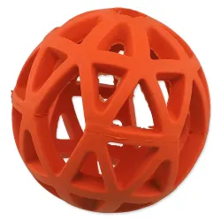 Igrača Dog Fantasy luknjičasta žoga oranžna 9 cm