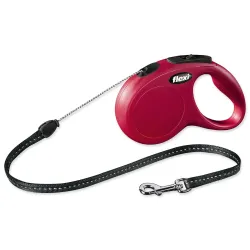Povodec Flexi Classic New lanko S rdeč 5m