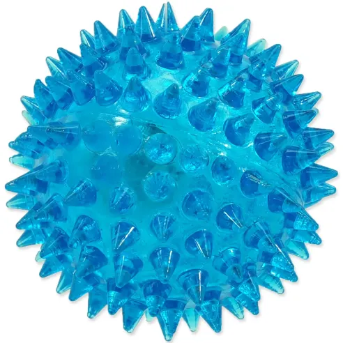 Igrača Dog Fantasy žoga LED modra 6cm