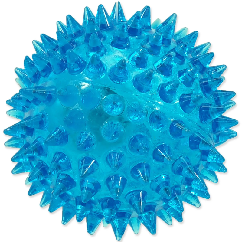 Igrača Dog Fantasy žoga LED modra 6cm