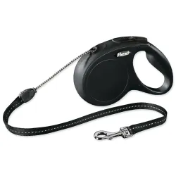 Povodec Flexi Classic New sajla M črn 5m