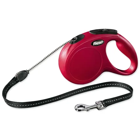 Povodec Flexi Classic New vrvica M rdeč 5m