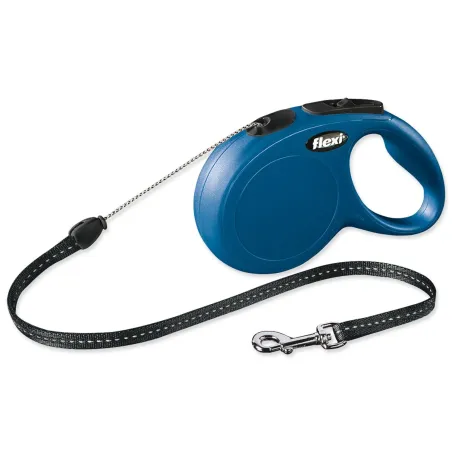 Povodec Flexi Classic New, lanko S, modre barve, 8 m