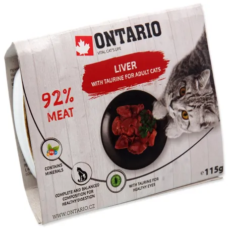 Posodica Ontario jetra s taurinom 115g