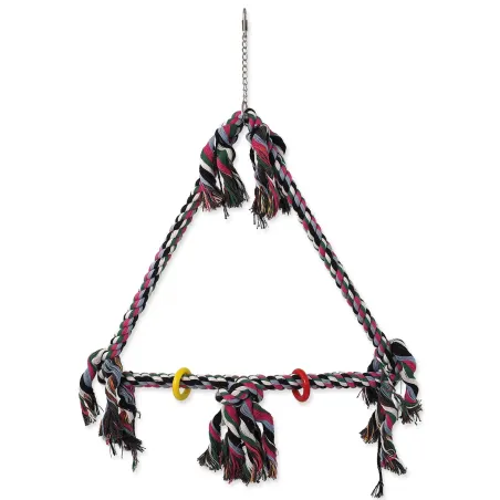 Igrača Bird Jewel gugalnica z vrvmi barvita 70x46cm