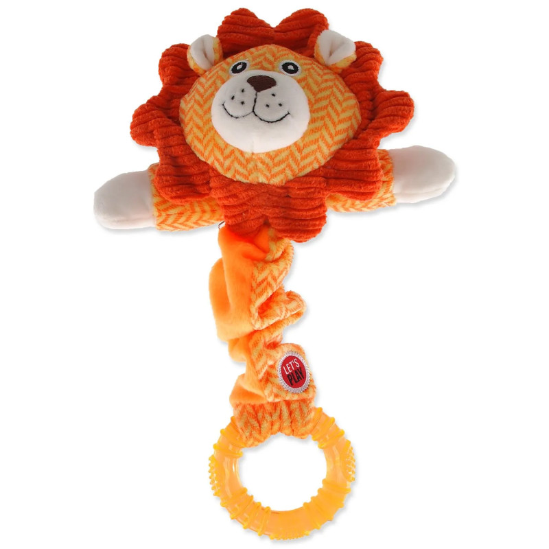 Igrača Let´s Play Junior oranžen lev 30 cm