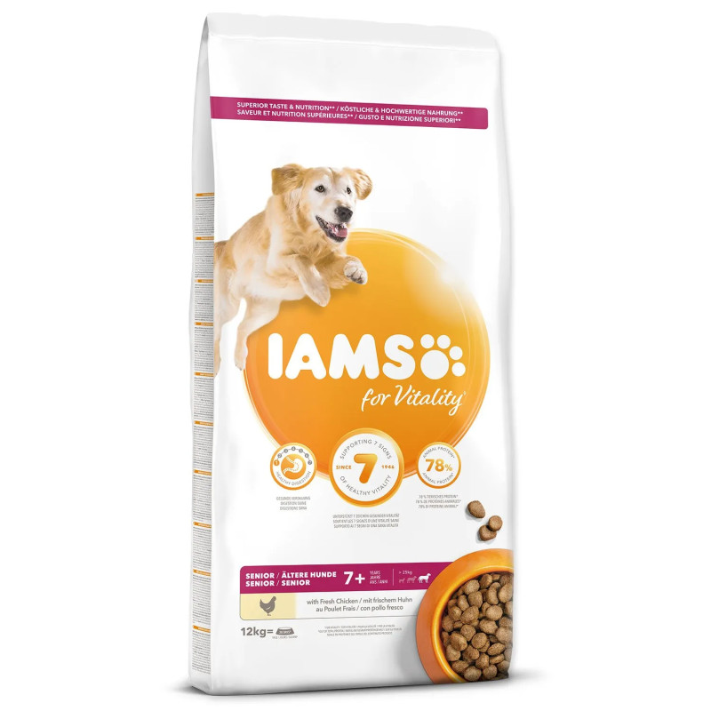 Hrana IAMS Dog Senior Large Piščanec 12kg