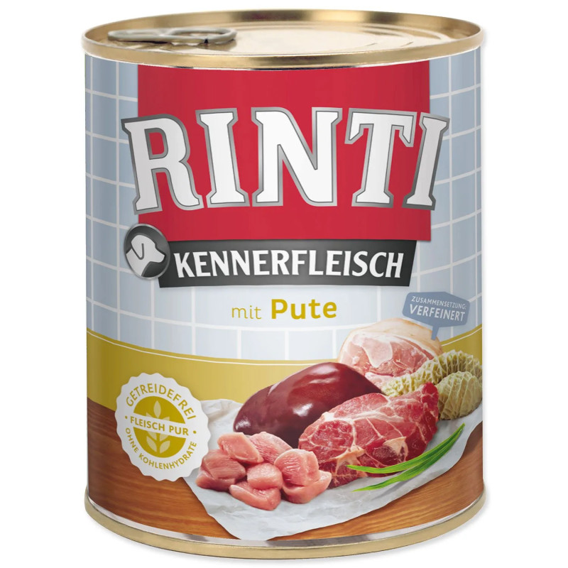 Konzerva Rinti Kennerfleisch Adult puran 800g