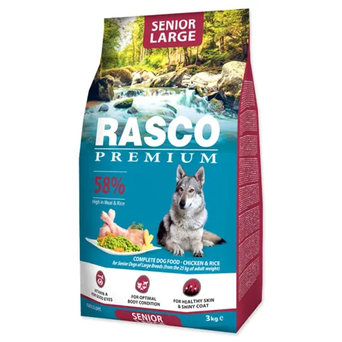 Hrana Rasco Premium Senior Large piščanec z rižem 3kg